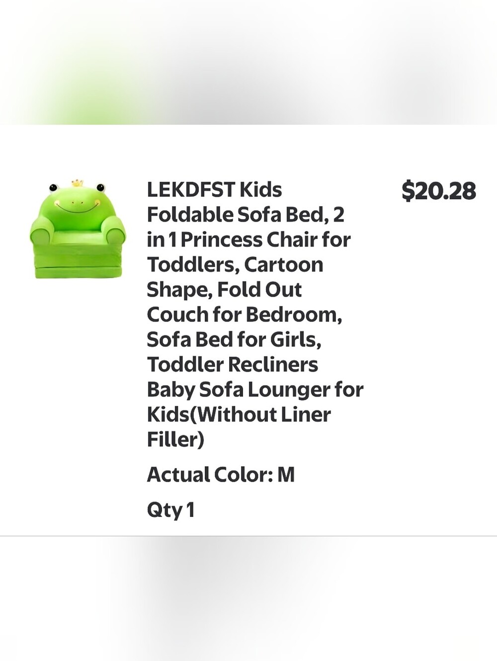 NEW Lekdfst Frog Armchair w/ Crown Green Slipcover (Chair Not Included) - Picture 6 of 6